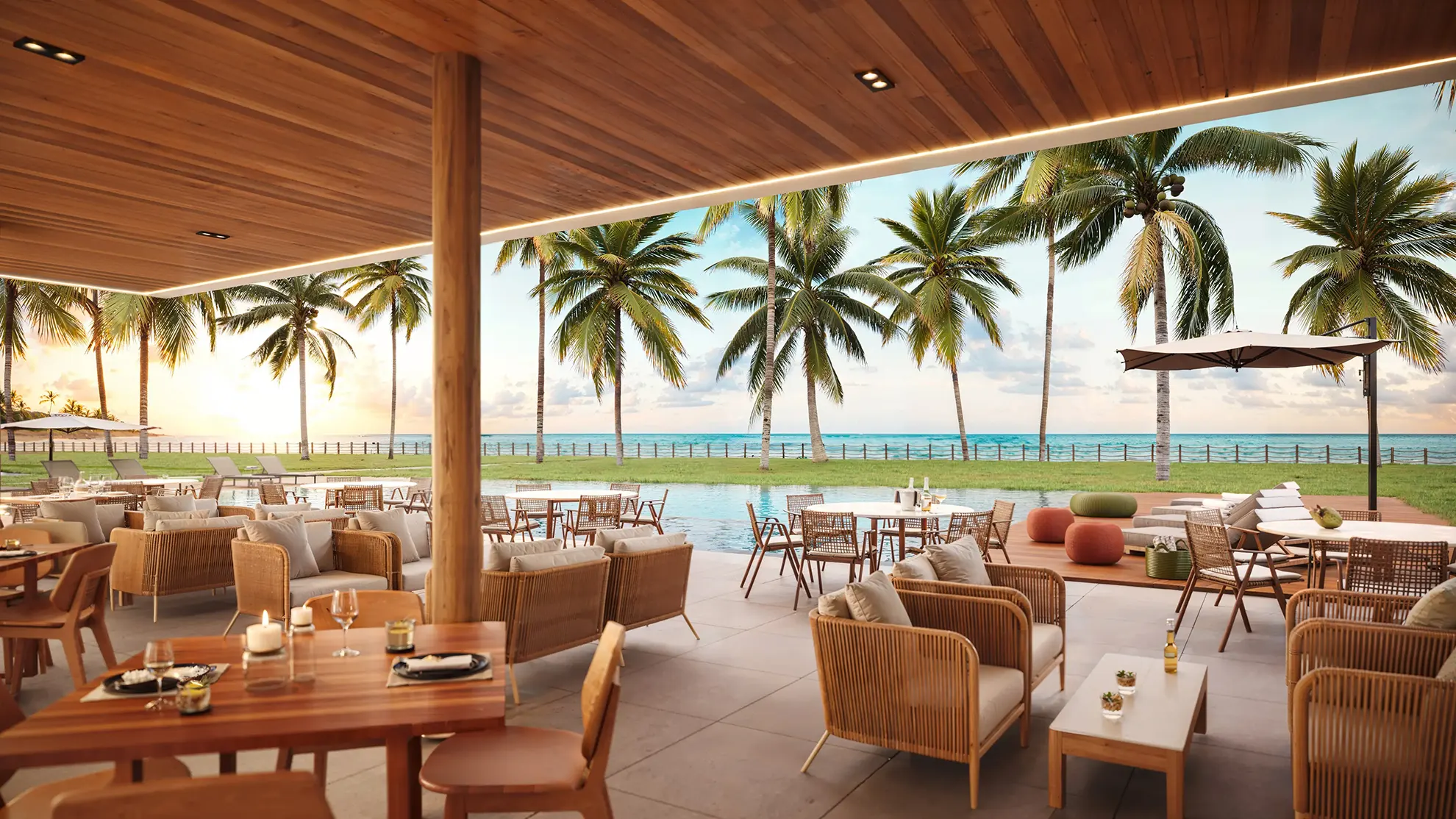 Interior do beach club