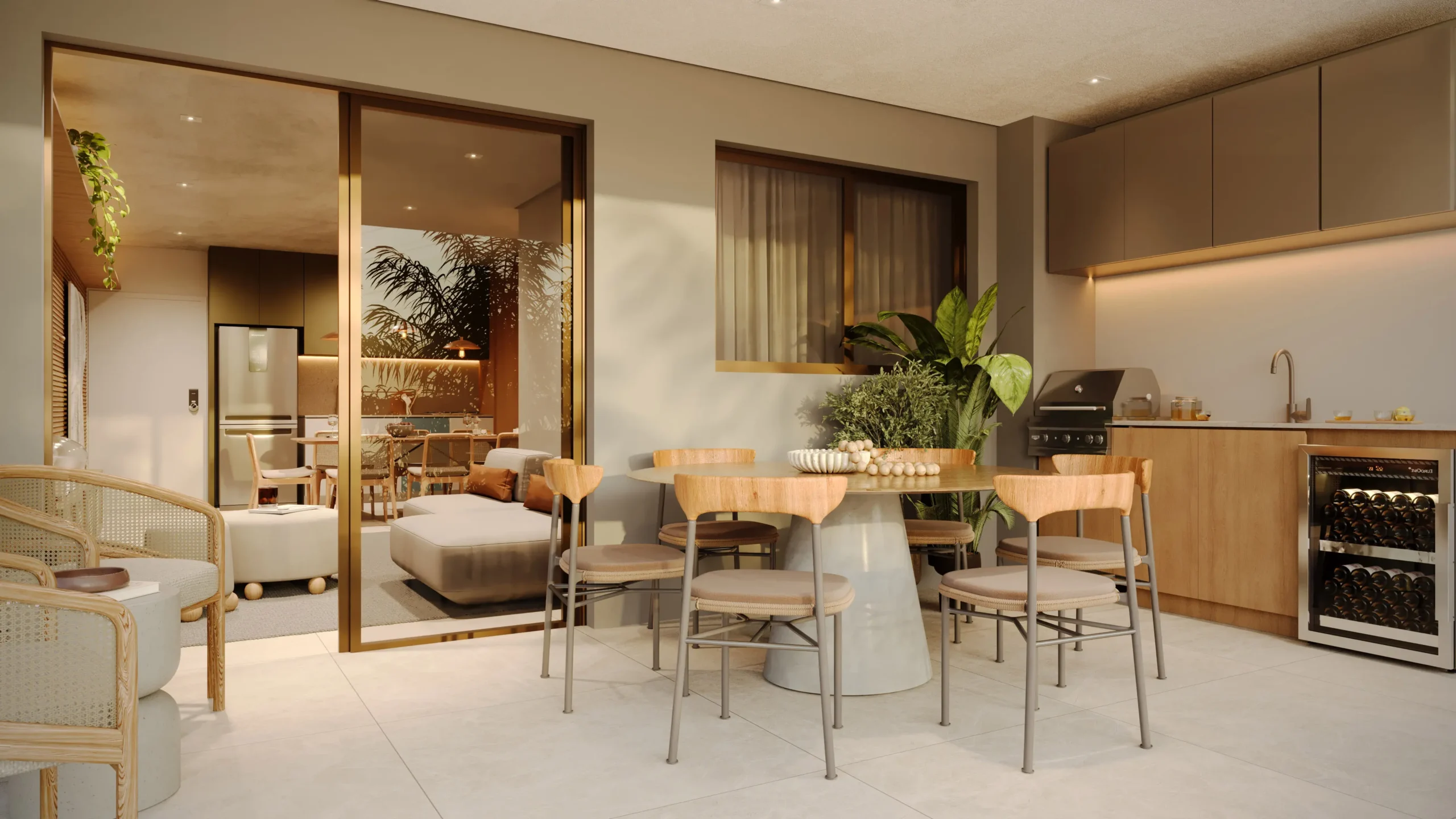 Varanda gourmet com vista